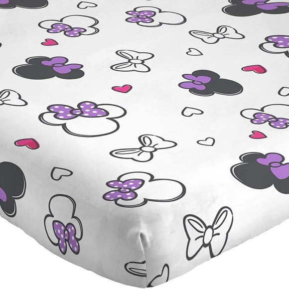 Disney Minnie Mouse Purple Love TWIN Size Bed in a Bag Set NEW - Picture 6 of 15